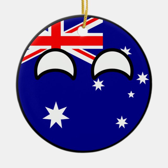 Ornement En Céramique L'Australie Geeky tendante drôle Countryball (Devant)