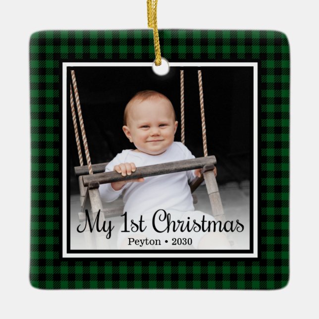 Ornement En Céramique Le 1er Noël de bébé (Devant)