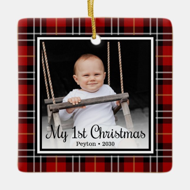 Ornement En Céramique Le 1er Noël de bébé (Devant)