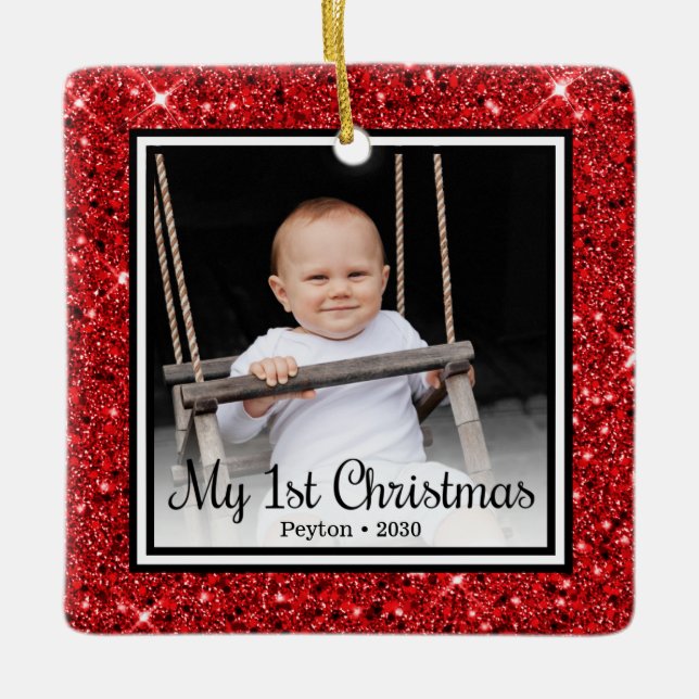 Ornement En Céramique Le 1er Noël de bébé (Devant)