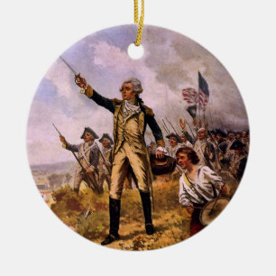 Ornement En Céramique Le baptême du feu de Lafayette par E. Percy Moran