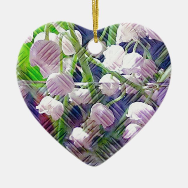 Ornement En Céramique Le beau muguet artistiquement changé (Devant)