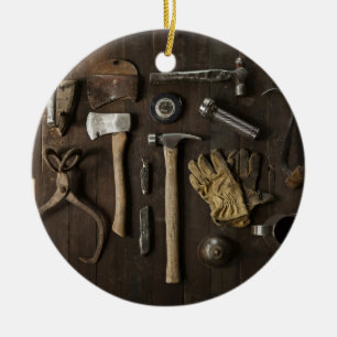 Ornement En Céramique le bricoleur en bois de menuiserie usine la