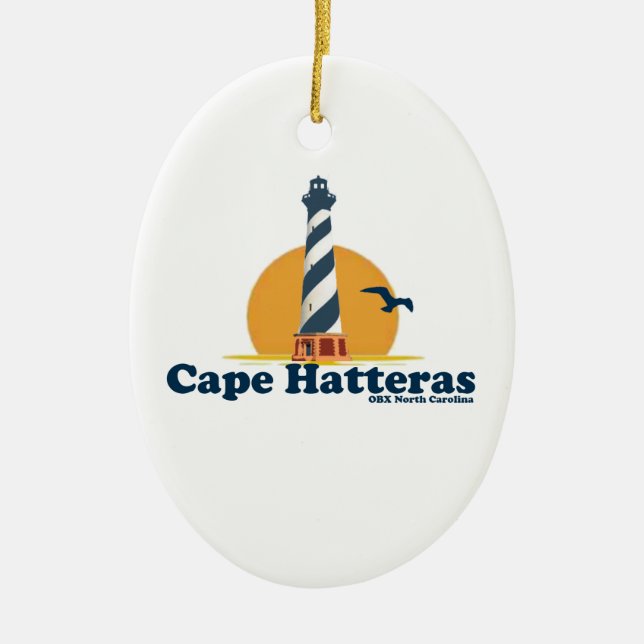 Ornement En Céramique Le Cap Hatteras. (Devant)
