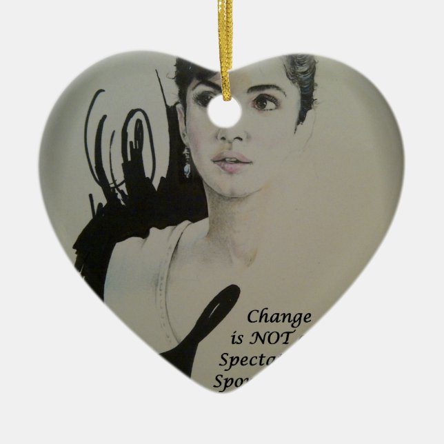 Ornement En Céramique Le changement n'est pas un spectateur Sport Art Im (Devant)