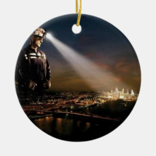 ORNEMENT EN CÉRAMIQUE LE CHARBON GARDE NOS LUMIÈRES DESSUS