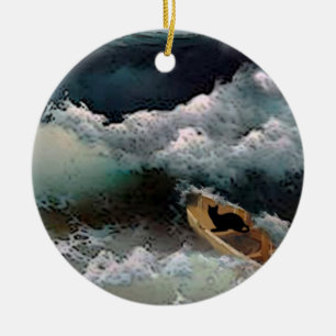 Ornement En Céramique Le chat de Yeshua : Vagues de tempête