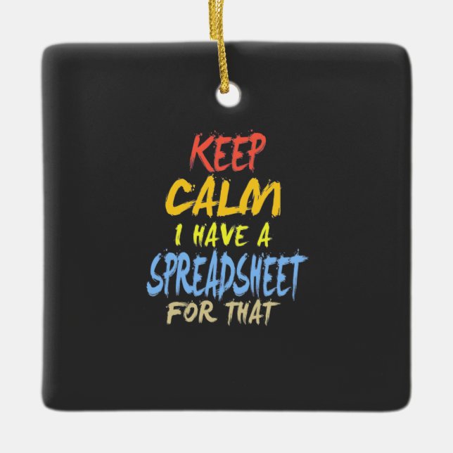 Ornement En Céramique Le Comptable A Une Feuille De Calcul Pour Cela (Devant)