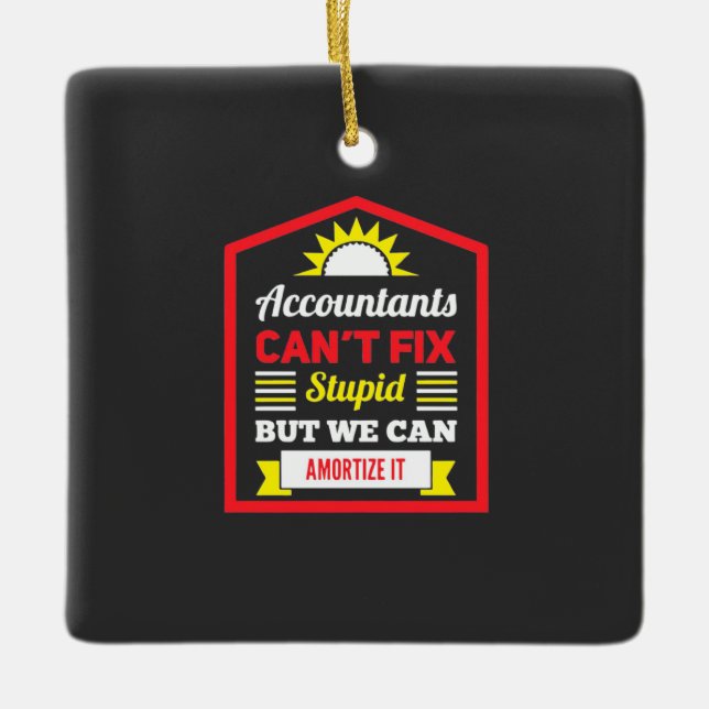Ornement En Céramique Le comptable peut le réparer (Devant)