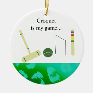 Ornement En Céramique Le croquet est mon jeu