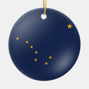 Ornement En Céramique Le drapeau de l'Alaska