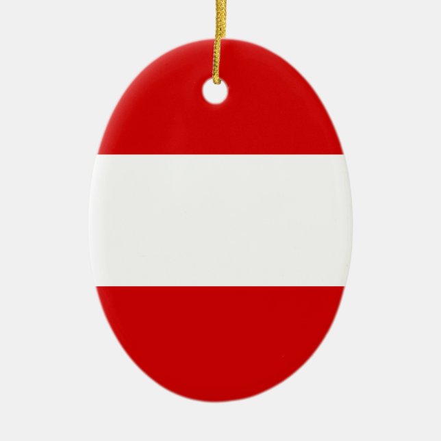 Ornement En Céramique Le drapeau de l'Autriche (Devant)