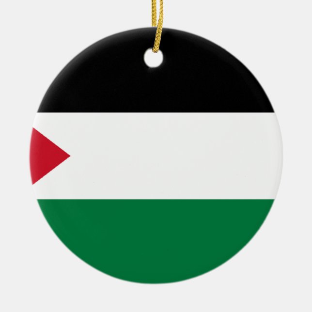 Ornement En Céramique Le drapeau palestinien (علمفلسطين) (Devant)