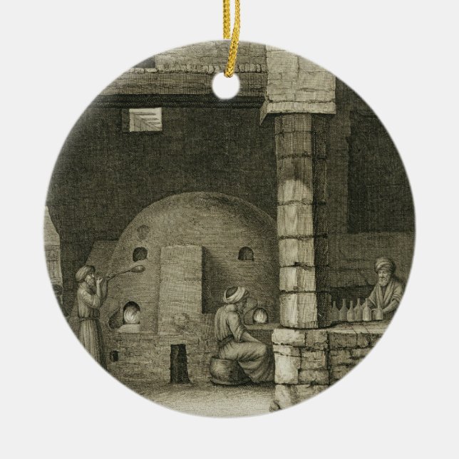 Ornement En Céramique Le fabricant de bouteille en verre, des arts du (Devant)