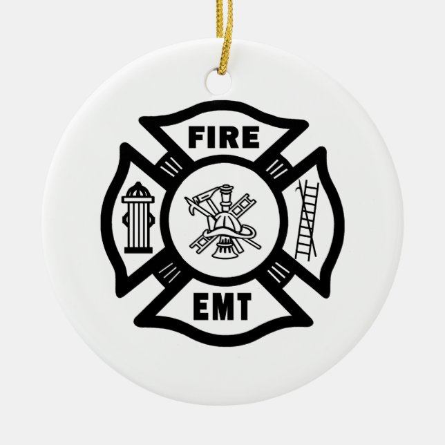 ORNEMENT EN CÉRAMIQUE LE FEU EMT (Devant)
