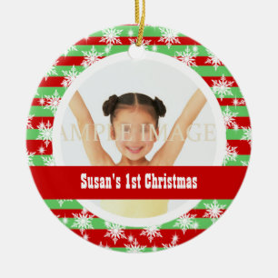 Ornement En Céramique Le flocon de neige barre le modèle photo