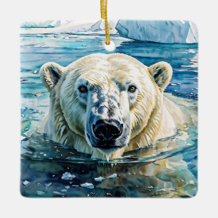 Ornement En Céramique Le Gardien des glaces attentif