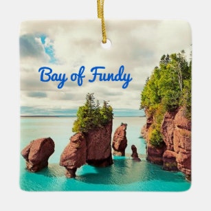 Ornement En Céramique Le Hopewell Rocks Bay de Fundy Canada stylisé