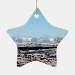Ornement En Céramique Le Howgill Fells l'hiver Angleterre Holiday Card P