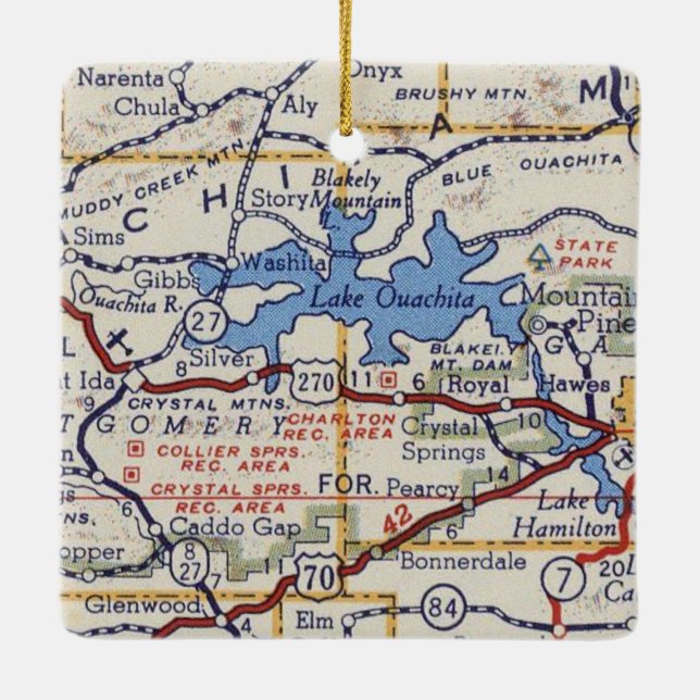 Ornement En Céramique Le lac Ouachita (Dos)