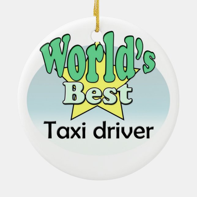 Ornement En Céramique Le meilleur pilote de taxi du monde (Dos)
