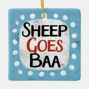 Ornement En Céramique Le mouton va à l'ornement Baa