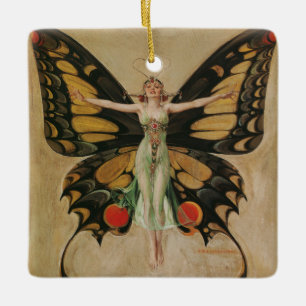 Ornement En Céramique Le papillon - Papillon fille
