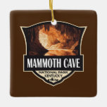 Ornement En Céramique Le parc national Mammoth Cave Illustration Art rét<br><div class="desc">Design d'illustration vectorielle Mammoth Cave. Le parc est situé dans le centre-ouest du Kentucky,  et comprend des parties de la Grotte Mammoth,  le plus long système de grottes connu dans le monde.</div>