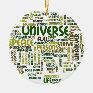 Ornement En Céramique Le poème de motivation de desiderata exprime le