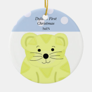 Ornement En Céramique Le premier Noël de bébé Tigre