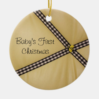 Ornement En Céramique Le premier Noël du bébé gaffent l'ornement