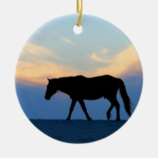 Ornement En Céramique Le Sunset Beach Horse