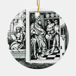 Ornement En Céramique Le vieil homme de la montagne donnant des ordres à