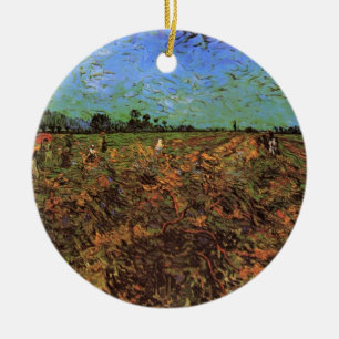Ornement En Céramique Le Vignoble Vert par Vincent van Gogh