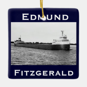 Ornement En Céramique L'Edmund Fitzgerald sur la rivière St. Clair