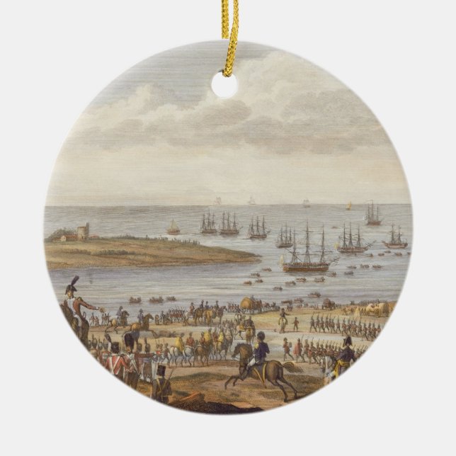 Ornement En Céramique L'embarquement de l'anglais en Hollande, 30 Nove (Devant)