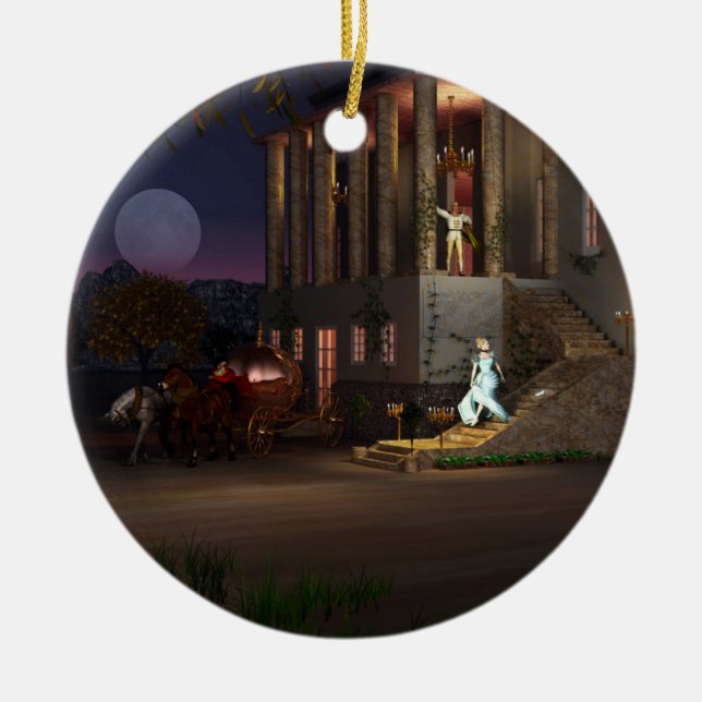 Ornement En Céramique L'entraîneur de Cendrillon (Devant)