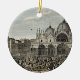 Ornement En Céramique L'entrée du Français dans Venise et le vol