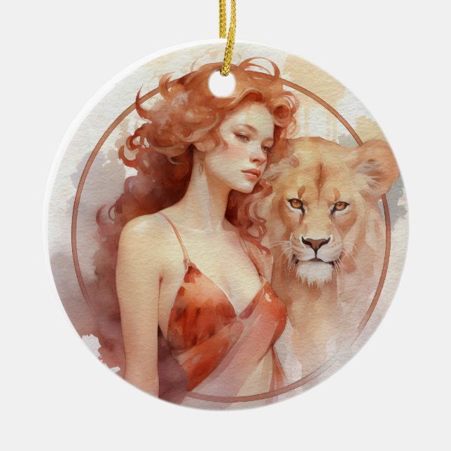 Ornement en céramique Leo (Devant)