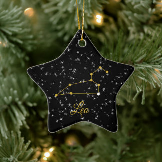 Ornement En Céramique Leo Constellation