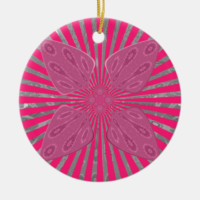 Ornement En Céramique Les ailes de la fleur électrique : Un Edgy Vivily  (Devant)