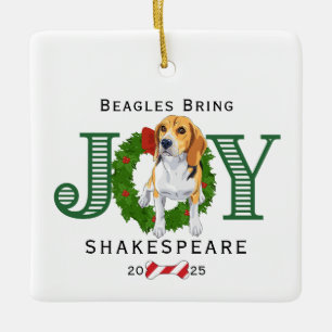 Ornement En Céramique Les beagles apportent la joie