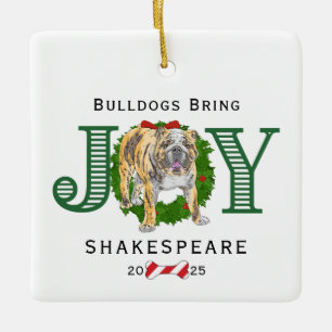 Ornement En Céramique Les Bulldogs apportent la joie