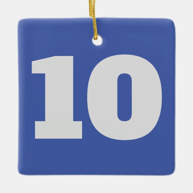 Ornement En Céramique Les chiffres sur le point de pendre, (Devant)