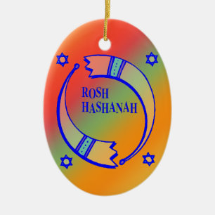 Ornement En Céramique Les Cornes des Fêtes -