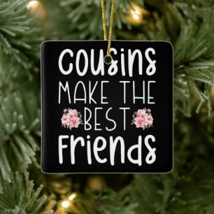 Ornement En Céramique Les Cousins Font Fleur Les Meilleurs Amis De Beaux