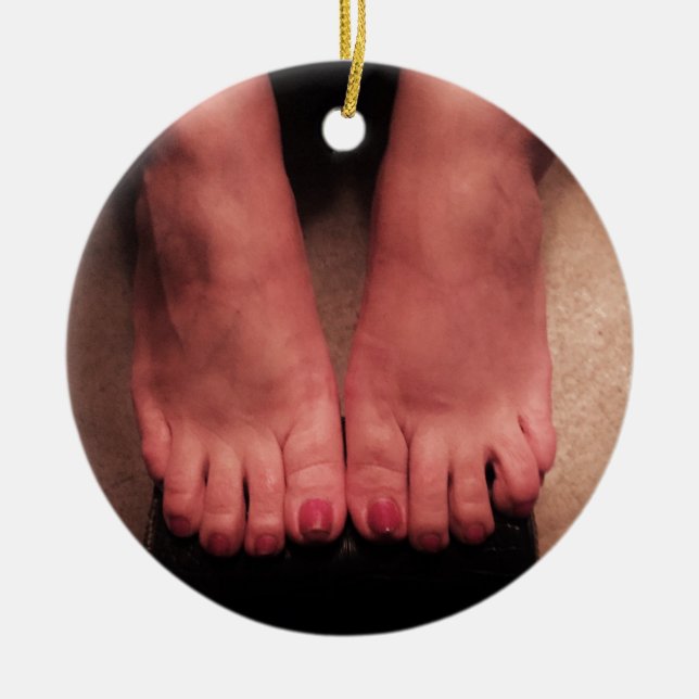 ORNEMENT EN CÉRAMIQUE LES DEUX PIEDS (Devant)