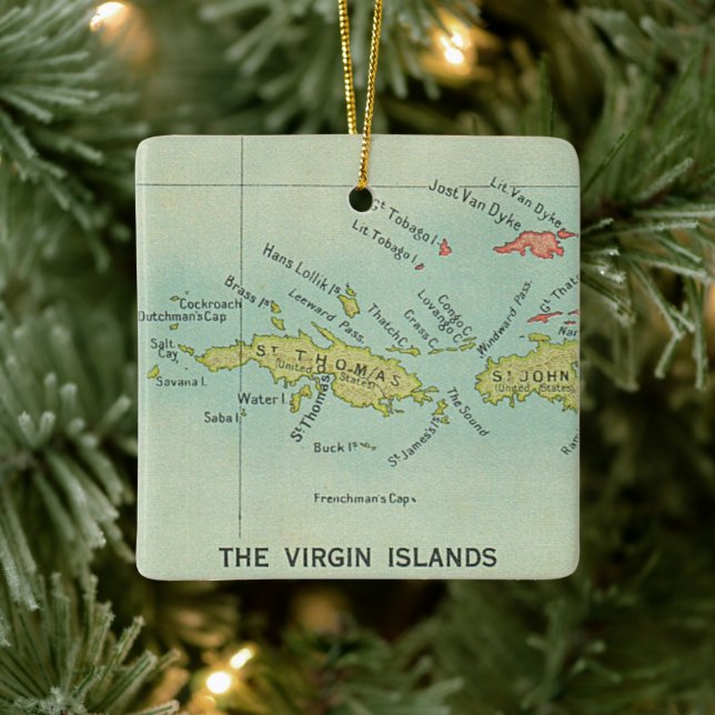 Ornement En Céramique Les Îles Vierges (Arbre)