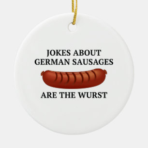 Ornement En Céramique Les plaisanteries au sujet des saucisses