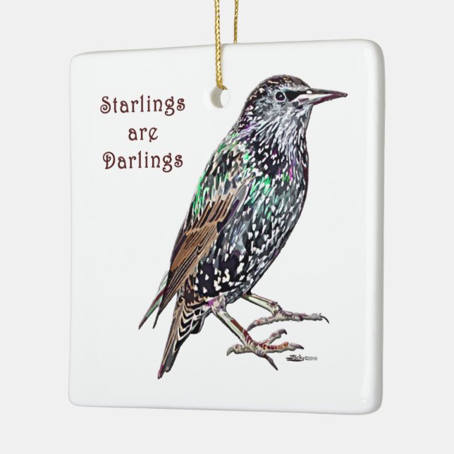 Ornement En Céramique Les Starlings Sont Des Darlings (Gauche)